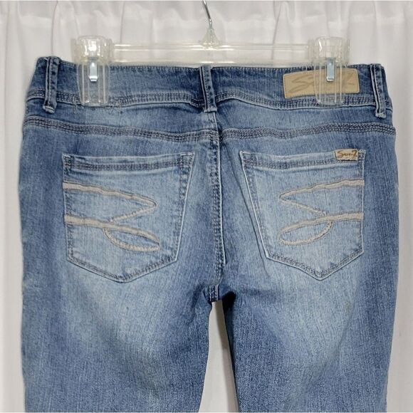 Seven7 cropped raw hem jeans sz 6 - Picture 4 of 10